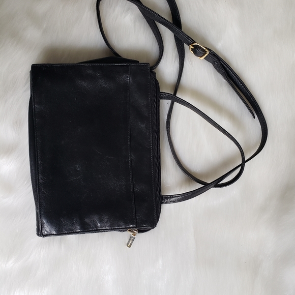 Perlina Black Leather Wallet Cross Body Bag - Picture 4 of 9
